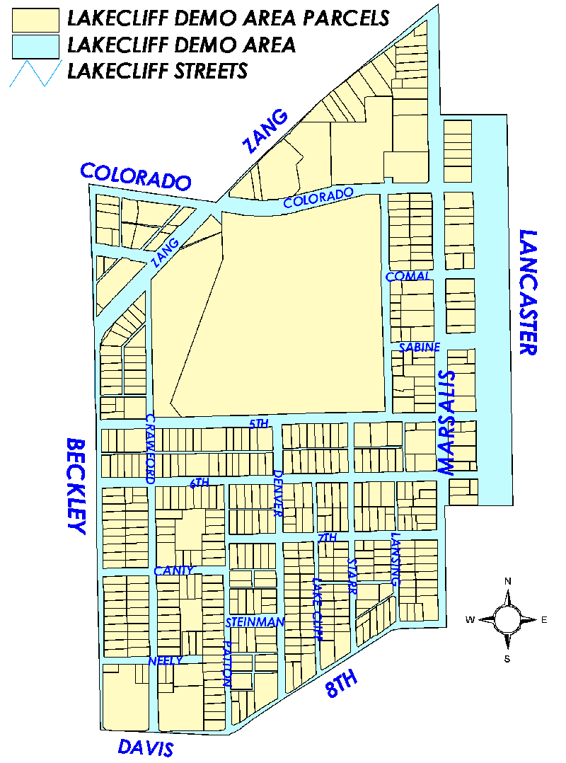 LakeCliff Recycling Demonstration Area Map